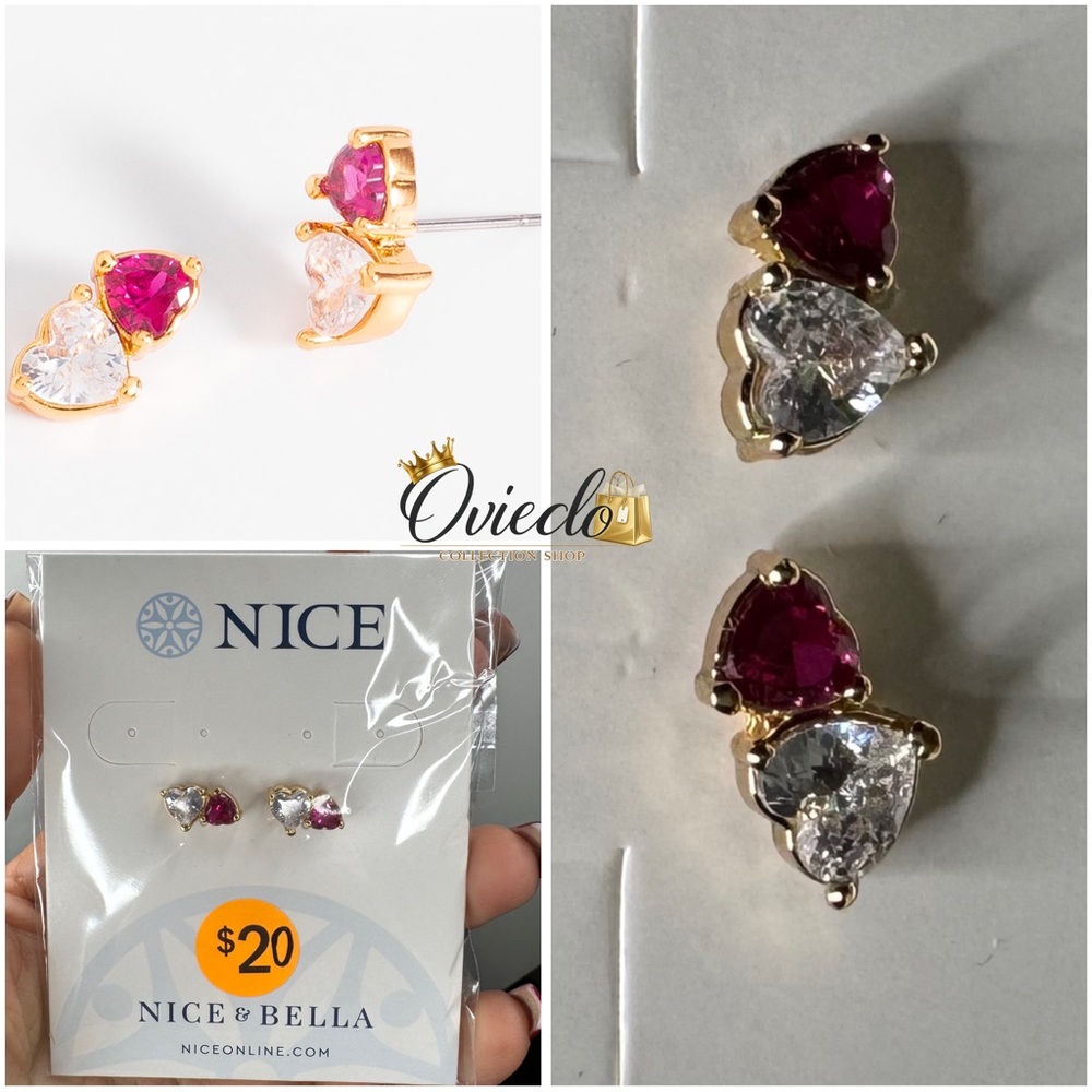 Gold and Pink Earrings